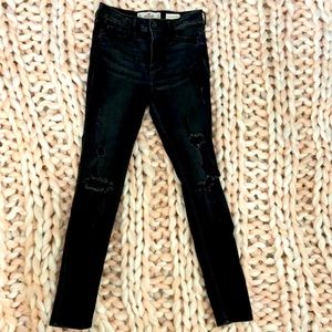 Hollister high rise super skinny black jeans